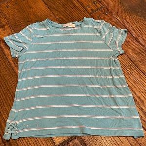 Blue striped top